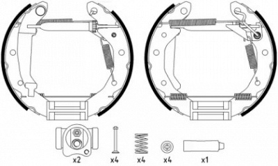 HELLA PAGID 8db355022661 -  Комплект тормозных колодок